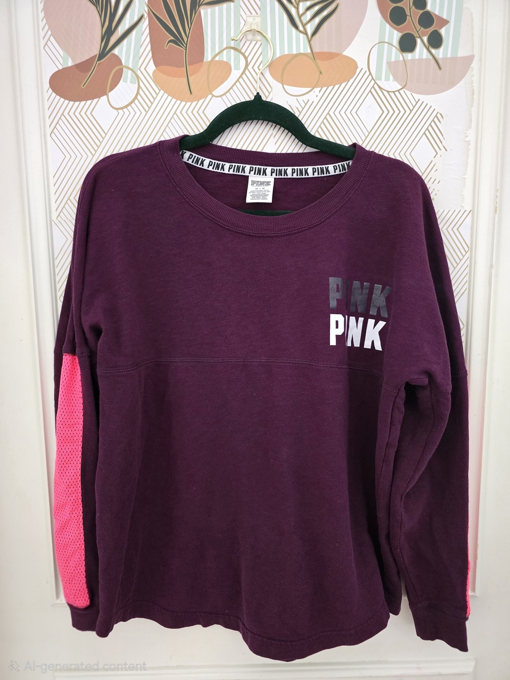 Victoria's Secret PINK Varsity Crew Pullover Sweatshirt - Picture 3 of 10